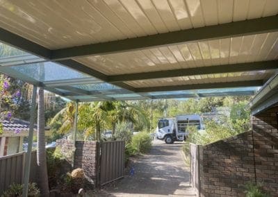 Flyover Flat Colorbond & Perforated Roof Carport, Otford